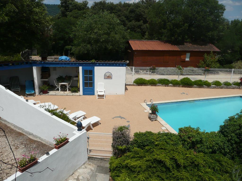 Gites De Plos Appart Chalet Piscine Spa Anduze Kültér fotó