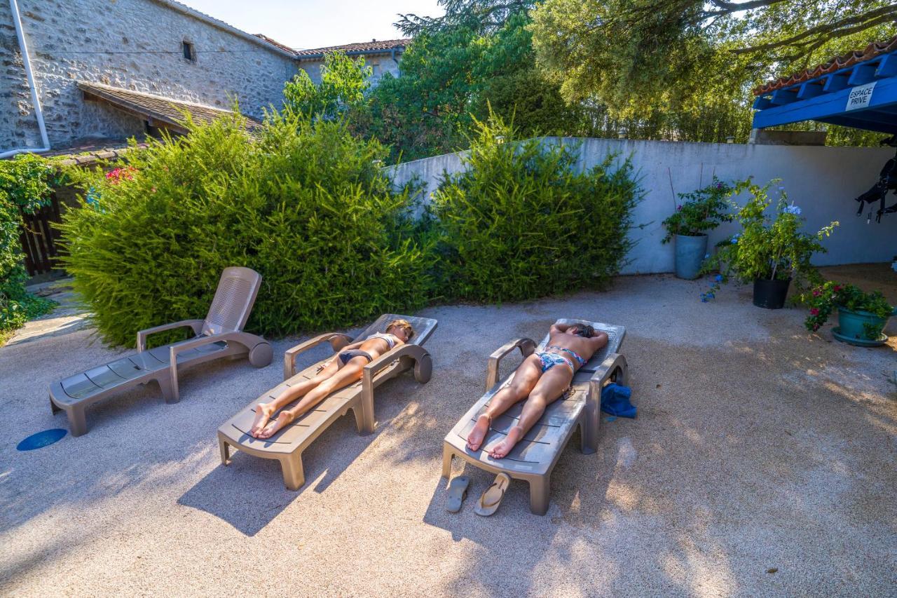 Gites De Plos Appart Chalet Piscine Spa Anduze Kültér fotó