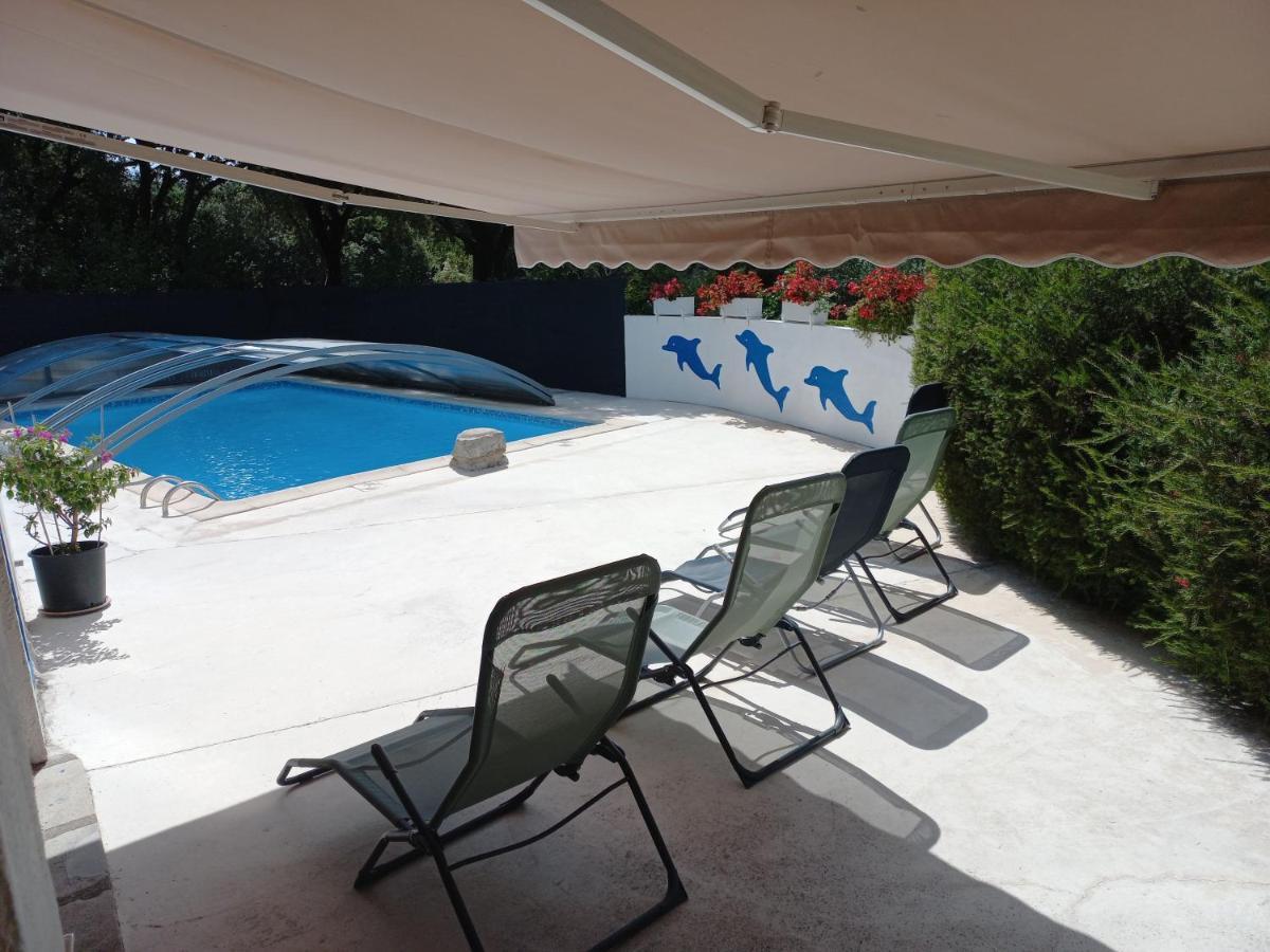 Gites De Plos Appart Chalet Piscine Spa Anduze Kültér fotó